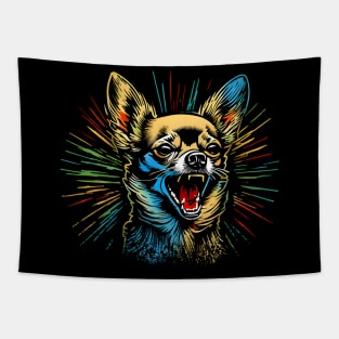 Chihuahua Barking Tapestry