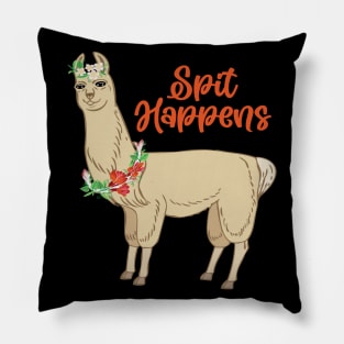 Spit Happens - Llama Alpaca Gift Pillow