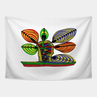 Fan Boat Abstract Tapestry