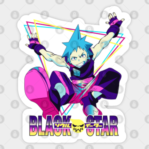 Soul Eater Black Star Retro Soul Eater Aufkleber Teepublic De