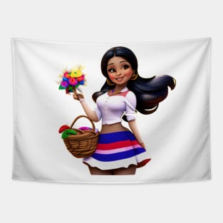 Colombiana cartoon Tapestry