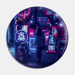 Tokyo Street Neon Synthwave Pin