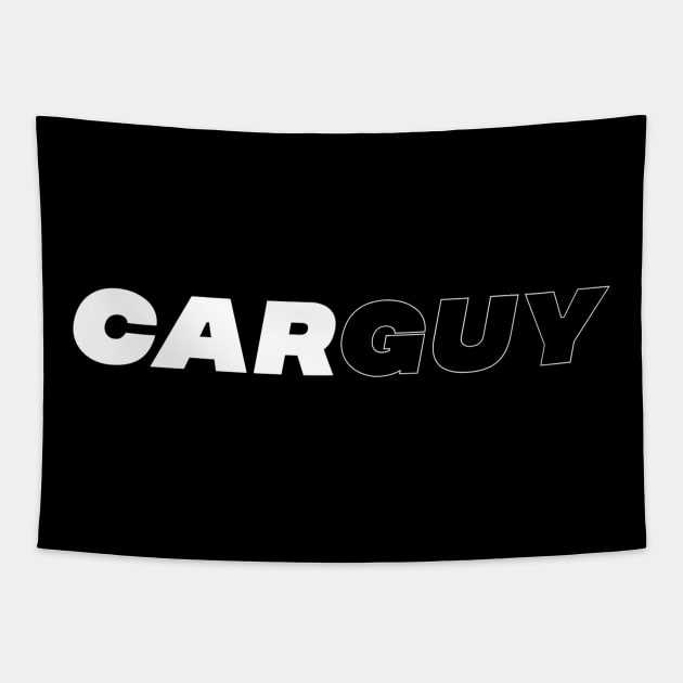 Car Guy White Tapestry by Sloop