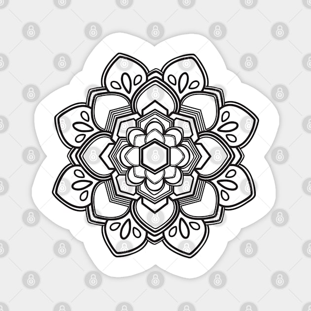 Mandala #19 Magnet by hoddynoddy