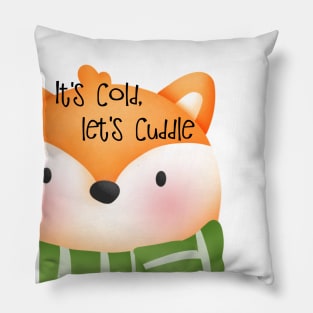 Cute Watercolor Fox Pillow