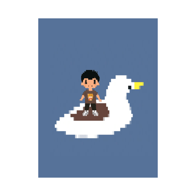 Boy on a Swan by ThePureAudacity