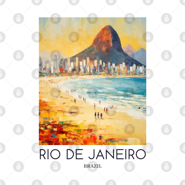 An Impressionist Painting of Rio de Janeiro - Brazil by Studio Red Koala