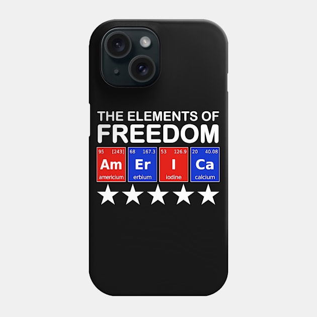 The Element Of Freedom America, Periodic Table Of Elements Phone Case by powerdesign01