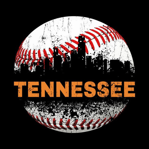 Tennessee Souvenir Cities Skyline Baseball I Love Tennessee by Jhon Towel