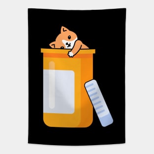 Cute Cat Antidepressant Pill Bottle Mental Health Matters Tapestry
