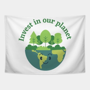 Earth day - invest in our planet Tapestry