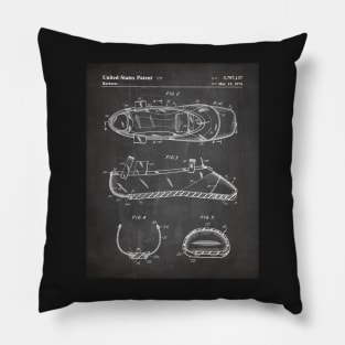 Ballet Slipper Patent - Ballet Dancer Company Opera Art - Black Chalkboard Pillow