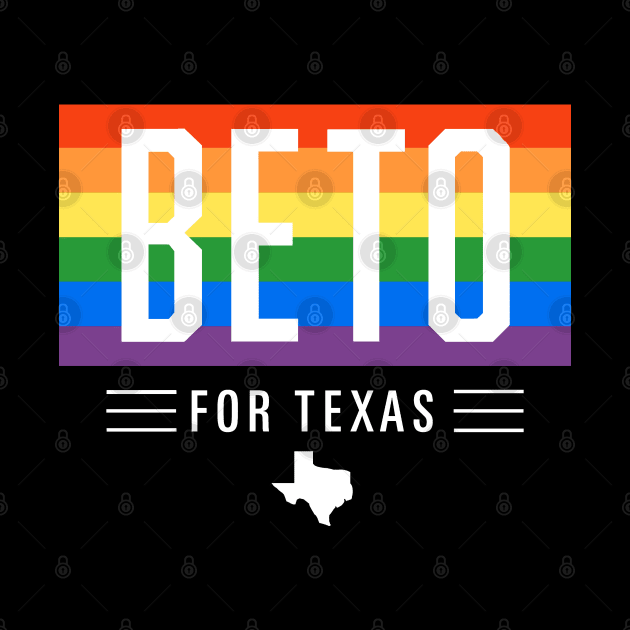 LGBTQ Beto O'Rourke For Texas 2024 | Beto Orourke 2022 Texas Governor | LGBT Gay Pride T-Shirt by BlueWaveTshirts