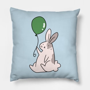 Green Balloon Bunny Pillow