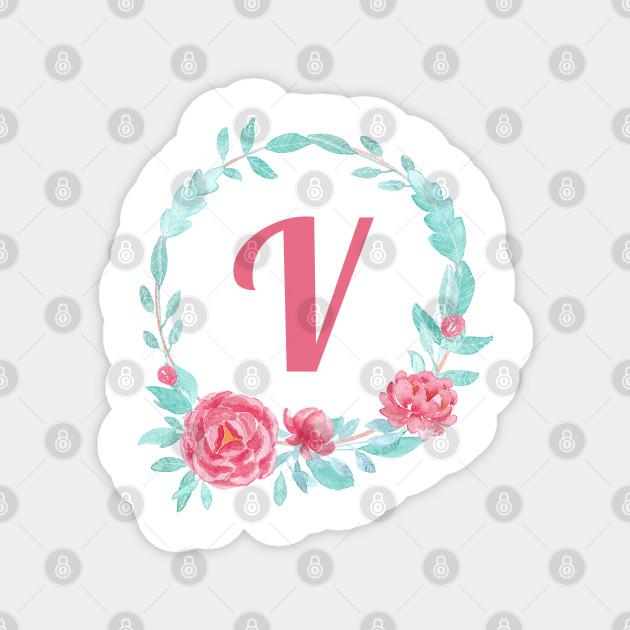 Monogram Letter V Monogram V Magnet Teepublic