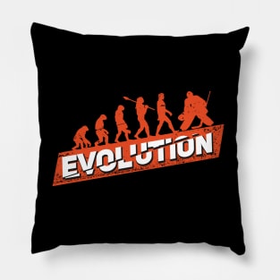 Ice Hockey Goalie Evolution Goaltender Gift Pillow