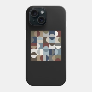 Squares Woodland Retro Vintage Abstract Pattern Phone Case