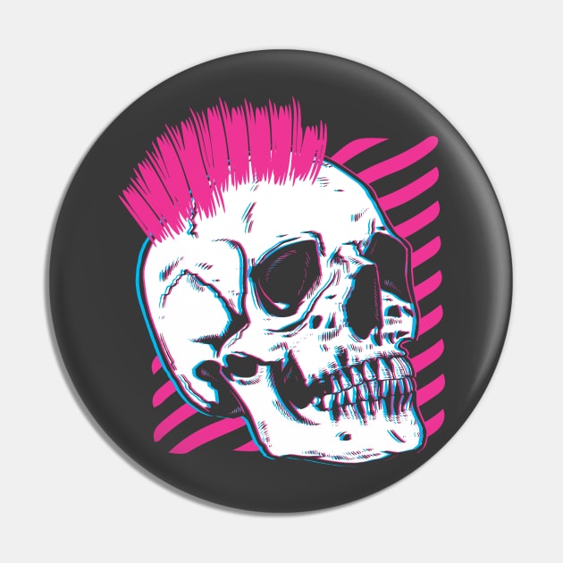 Punk Skull Pin by LR_Collections