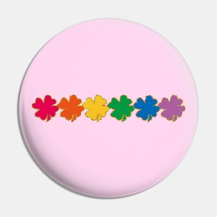 Rainbow Clover Pin