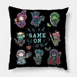 Game on Fantasy RPG Characters Pillow