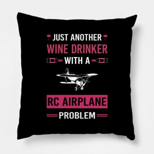 Wine Drinker RC Airplane Airplanes Plane Planes Pillow
