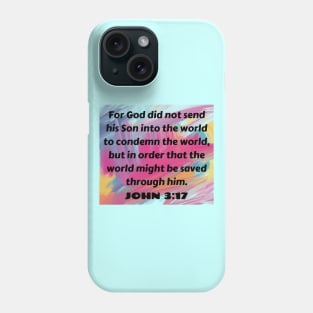 Bible Verse John 3:17 Phone Case