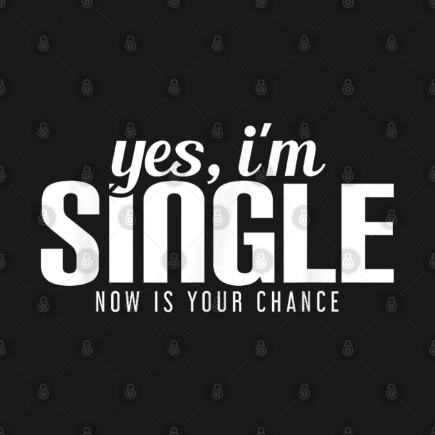 Yes, I'm Single. Now is Your Chance by Palette Harbor