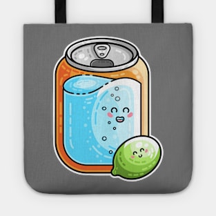 Kawaii Cute Lime and Soda Can Tote