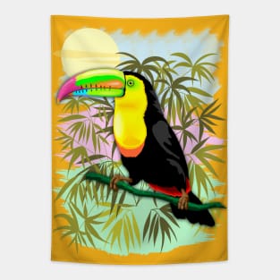 Toucan Wild Bird from Amazon Rainforest Tapestry