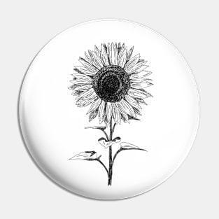 Hand drawn Sunflower Pin