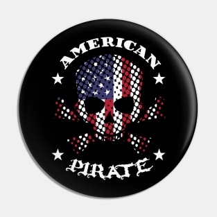 Flag Skull American Pirate Pin