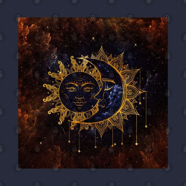 Sun and moon by MCAshe spiritual art 