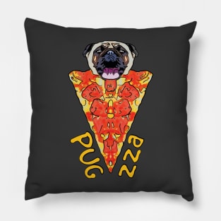 Funny Pug Pizza Pugzza Pillow