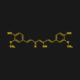 Turmeric Curcumin Molecular Chemical Formula T-Shirt