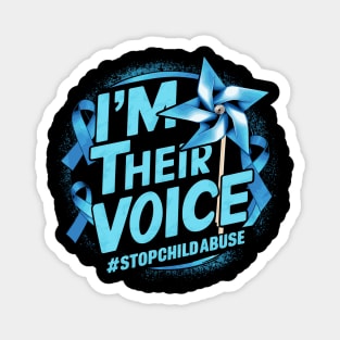 I'm Their Voice Child Abuse Prevention month awareness Magnet