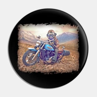 Pug Biker Motorcycle Pin