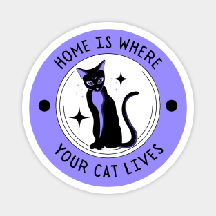 Home Is Where Your Cat Lives Pet Lover Magnet