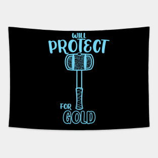 Will Protect for Gold Paladin Hammer Dungeon Tabletop RPG TTRPG Tapestry