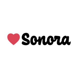 Sonora Mexico Heart Script T-Shirt