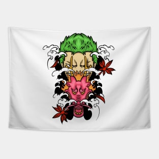 Roronoa Zoro x Momonosuke Dragon Tapestry