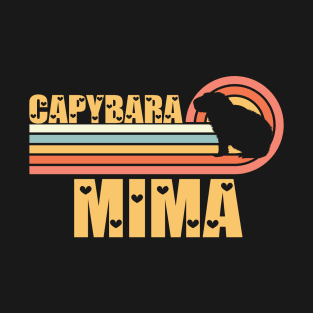 Vintage Retro Sunset Capybara Daddy T-Shirt