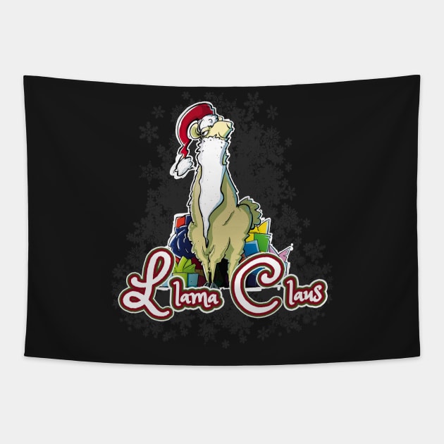 Llama Claus Tapestry by Styr Designs