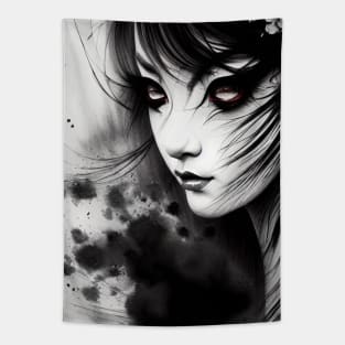 Gothic manga girl Tapestry