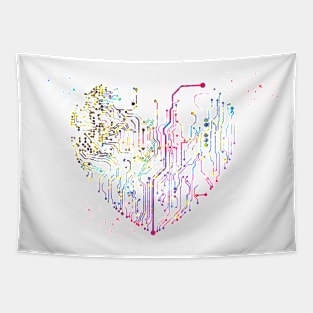 Circuit Heart Tapestry