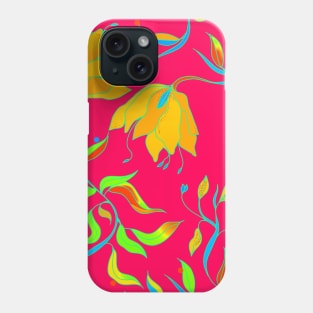 Pink Floral colorful artwork Phone Case