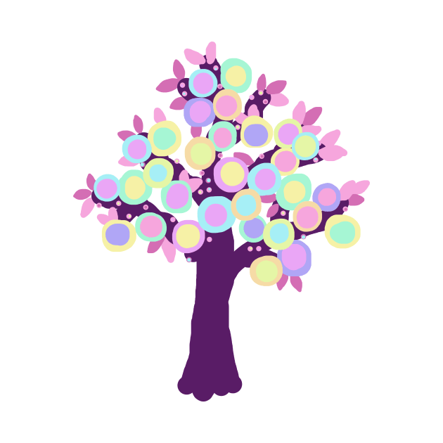 Purple Bloom Tree by Whoopsidoodle