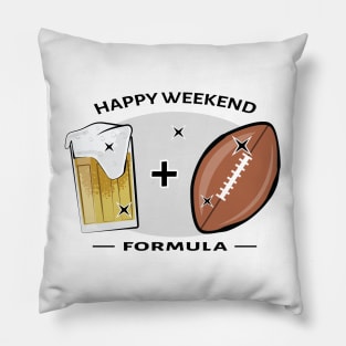 Happy Weekend Formula - American Football & Beer Pillow