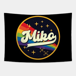 Miko // Rainbow In Space Vintage Style Tapestry