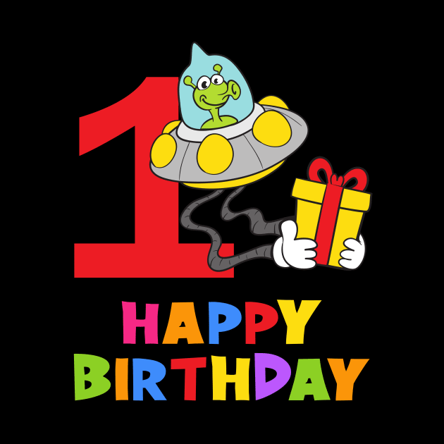 1st First Birthday Party 1 Year Old One Year by KidsBirthdayPartyShirts