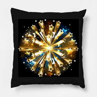 Ball of Gold Stars Pillow